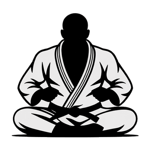 Open BJJ seated gi mark